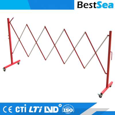 Safety expandable barrier lightweight, overlength steel barrier