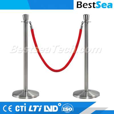 Crowd control stanchion customized, stainless steel queue rope barrier